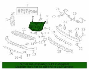 Front bare bumper left Audi Q3 8U 16-18