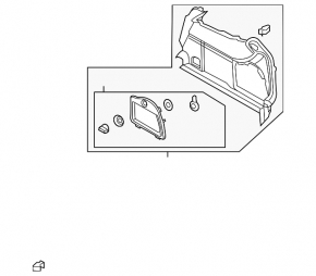 Right arch trim Audi A3 8V 15-20 4d, 5d, under rear airbag, FWD