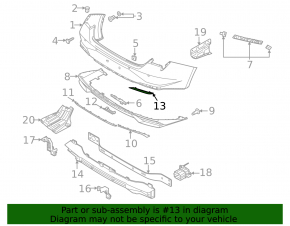 Rear bumper reflector right Hyundai Elantra 21-23