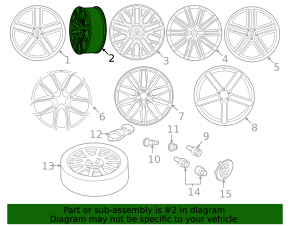 Wheel disk R21 x 10J Porsche Macan 15-18 curb