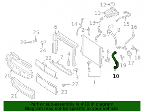 Left cooling pipe for Mercedes A-class V177 19-22 M260
