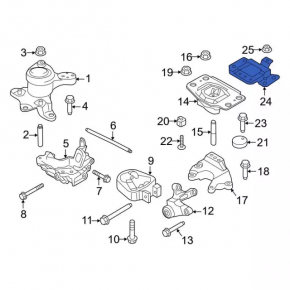 Engine mount bracket left Ford Fusion mk5 13-20