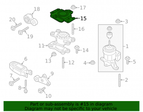 Engine mount bracket left Ford Fusion mk5 13-20