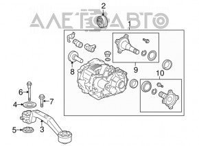 Rear differential gearbox electric Lexus RX400h 06-09 116k
