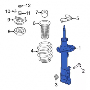 Shock absorber front right Ford Ecosport 18-22 2.0