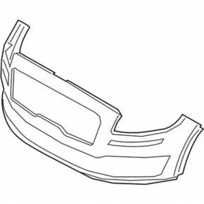 Bare front bumper Lincoln Nautilus 19-21 for parking sensors without towing hook