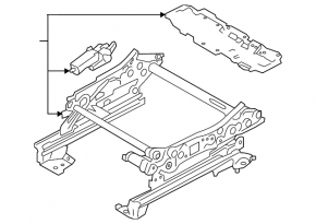 Lincoln Corsair 20-26 passenger seat longitudinal adjustment motor with backlight