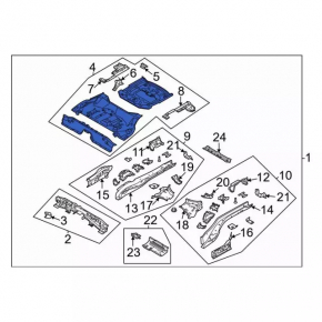 Trunk trough assembly Ford Bronco Sport 21-25