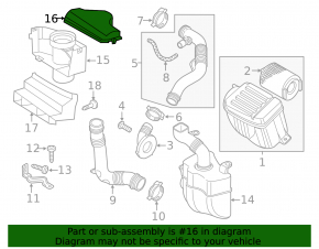 Air intake VW Jetta 11-18 USA 2.0, 1.8T complete