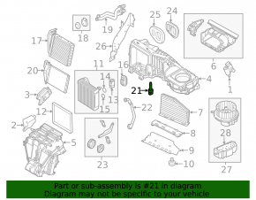 Heater temperature sensor for VW Tiguan 09-18, type 1