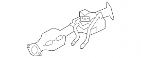 Catalytic converter rear Kia Niro 17-22 HEV