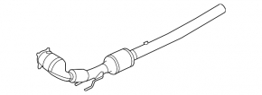 Intake pipe with catalytic converter VW CC 08-17