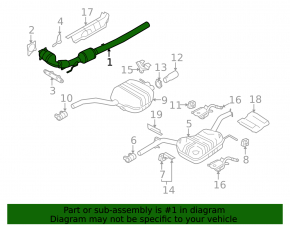 Intake pipe with catalytic converter VW CC 08-17