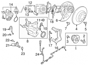 Rear right support VW Tiguan 18-24 FWD