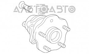 Rear left hub Toyota Highlander 20- FWD