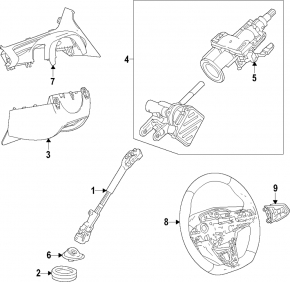 Steering column with EUR Chevrolet Bolt EUV 22-23 under super cruise