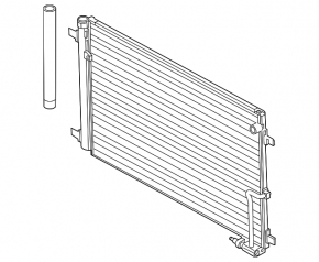 Air conditioning condenser radiator Audi A8 13-18 3.0, 4.0