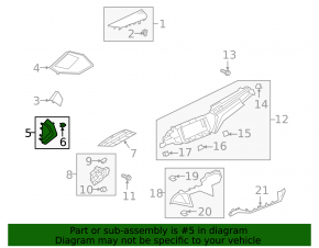 Audi E-Tron 19-23 lower left side front panel trim, black
