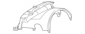 Steering column cover Audi Q7 16-19 gray, 2 parts