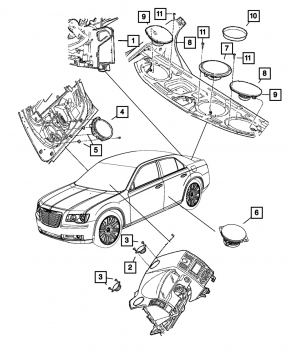 Subwoofer Chrysler 200 15-17