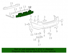 Lexus GS300 GS350 GS430 GS450h 06-09 rear bumper absorber type 1