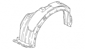 Front right fender liner for Mitsubishi Eclipse Cross 18-24