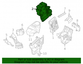 Bracket of the fuse box of the trunk BMW X3 G01 18-21