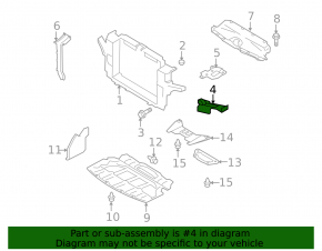 Right headlight bracket for Infiniti QX50 14-17
