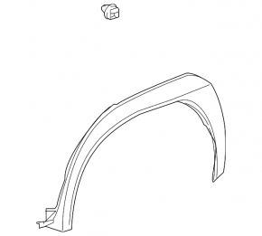 Rear left wing arch trim Lexus UX200 UX250h 19-