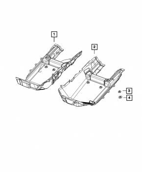 Jeep Compass 22-26 black front right floor covering