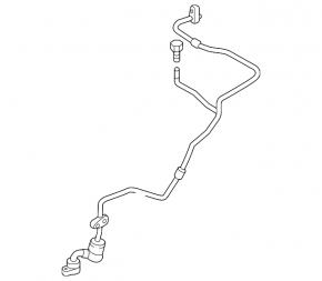 Air conditioning pipe Audi Q7 4L 10-15 under the rear heater