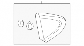 Plug triangle rear right Chevrolet Cruze 16- chrome