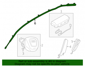 Airbag side curtain airbag left Audi A4 B8 08-16