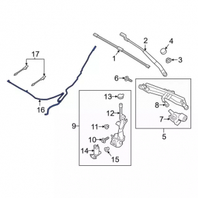Ford Ecosport windshield washer hose 18-22