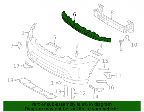 Land Rover Discovery 17-23 Front Bumper Absorber