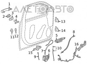Front left door lock Chevrolet Equinox 18-