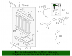 Lexus ES350 Coolant Expansion Tank Cap 07-12