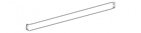 Door-glass molding, central rear left, Mercedes W221