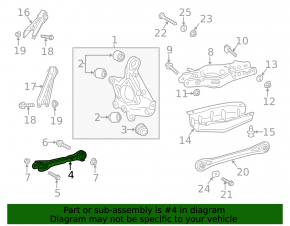 Rear left upper transverse control arm Cadillac ATS 13-