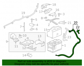 Negative battery terminal Chevrolet Malibu 16- with sensor