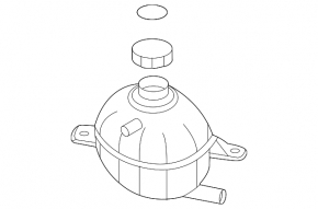 Kia Sorento 21-26 2.5 Coolant Expansion Tank with Cap