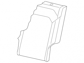 Backrest of the rear row of seats, 2nd row, right, VW Atlas 20-21, black fabric