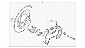 Rear left brake disc cover for Nissan Altima 13-18 with parking brake mechanism