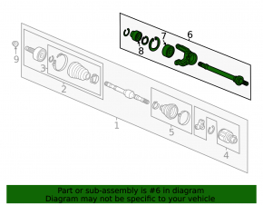 Intermediate shaft front right Honda CRV 15-16
