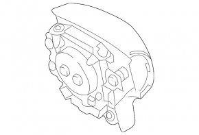 Airbag in the driver's steering wheel of the Toyota Prius 2004-06, black, without a squib, chrome finish