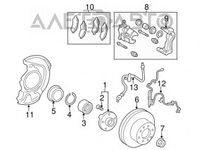 Brake Disc Cover Front Left Lexus ES350 07-12