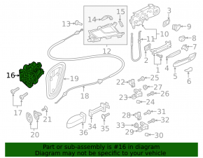 Audi Q5 80A 22-24 rear right door lock with child protection