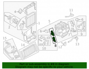 Actuator motor heater drive air conditioner Audi A6 C7 12-18