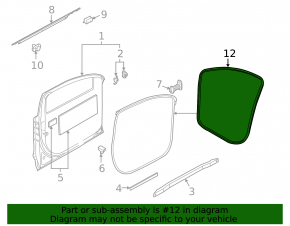 Door seal front left Audi Q7 4L 10-15