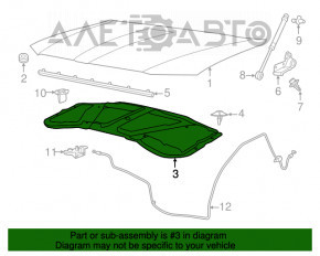 Chrysler 300 11- Hood Insulation